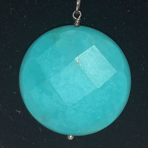 Turquoise pendant necklace. 18” - Picture 3 of 8